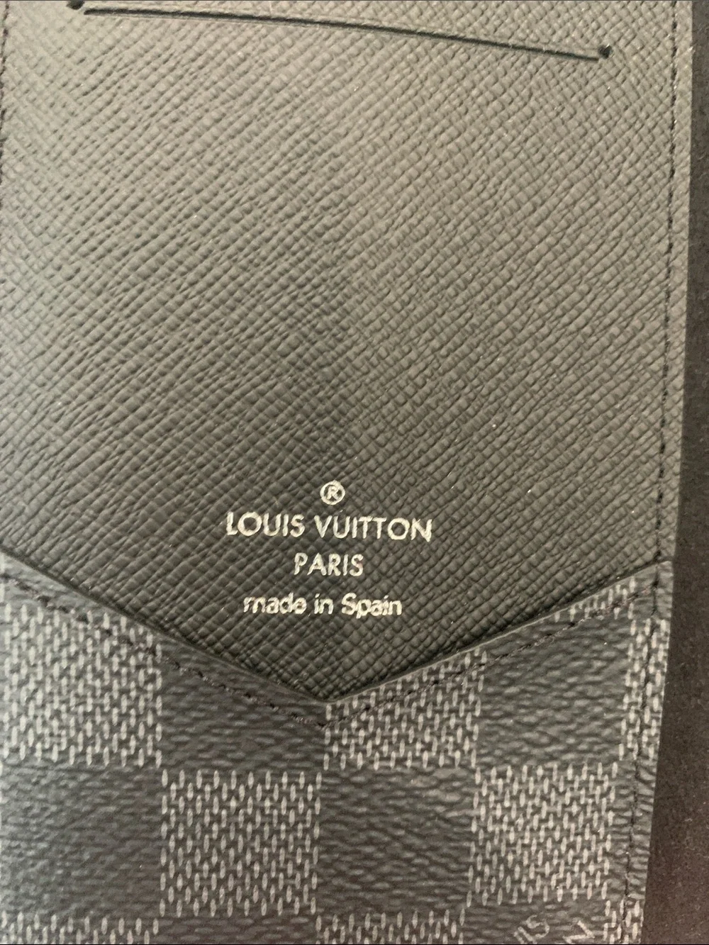 Louis Vuitton Black Damier Graphite Phone Case. New in Box